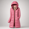 Women's Longline Hooded Padded Jacket with Flattering Fit - 7 - Stylewhipped