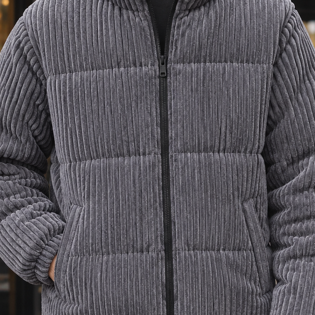 Padded Jacket for Women - Zip-Up with Stand Collar and Relaxed Fit - 2 - Stylewhipped