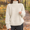 Women's High Neck Pullover - Relaxed Fit with Extended Sleeves - 3 - Stylewhipped
