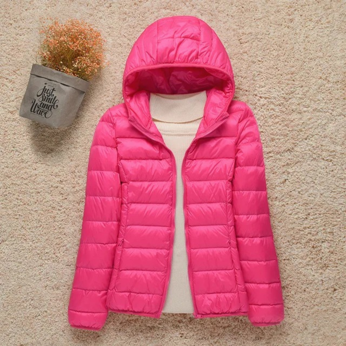 Puffer Jacket Women's Hooded Lightweight Casual Warmth - 1 - Stylewhipped