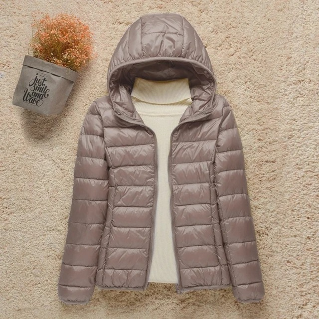 Puffer Jacket Women's Hooded Lightweight Casual Warmth - 3 - Stylewhipped