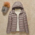 Puffer Jacket Women's Hooded Lightweight Casual Warmth - 3 - Stylewhipped