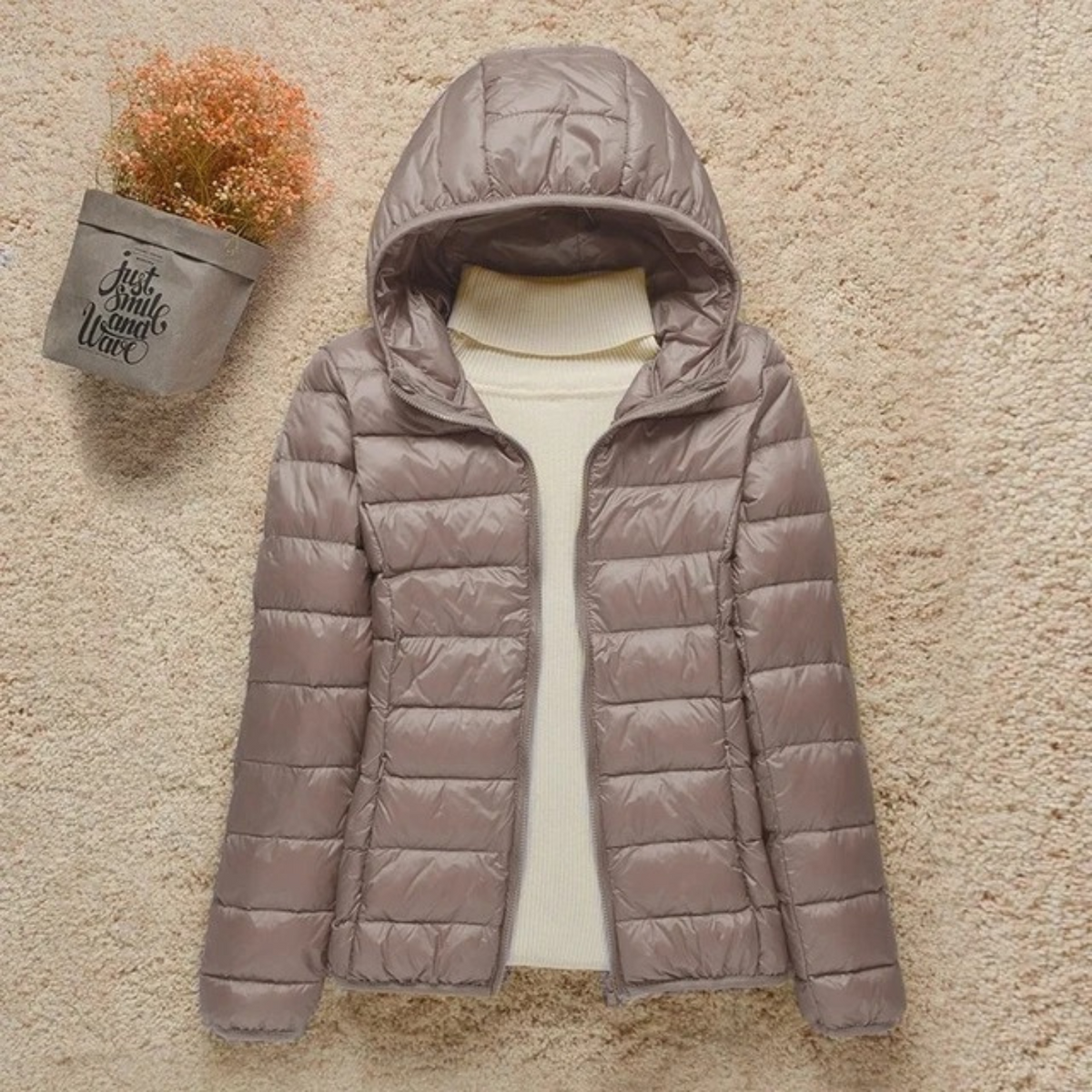 Puffer Jacket Women's Hooded Lightweight Casual Warmth - 3 - Stylewhipped