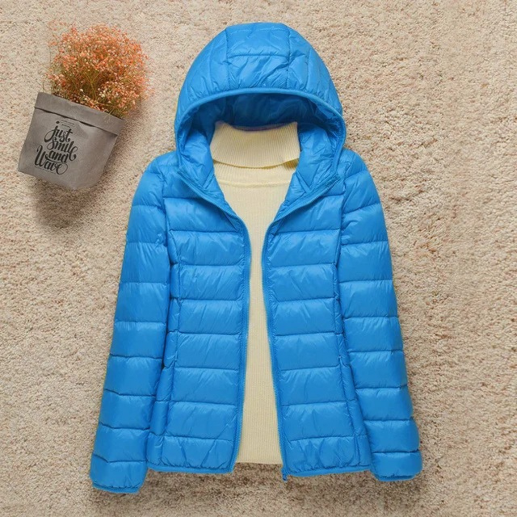 Puffer Jacket Women's Hooded Lightweight Casual Warmth - 4 - Stylewhipped