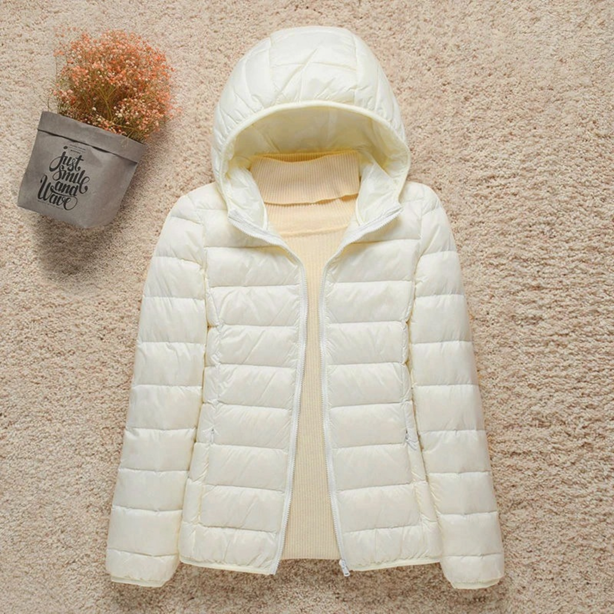 Puffer Jacket Women's Hooded Lightweight Casual Warmth - 5 - Stylewhipped