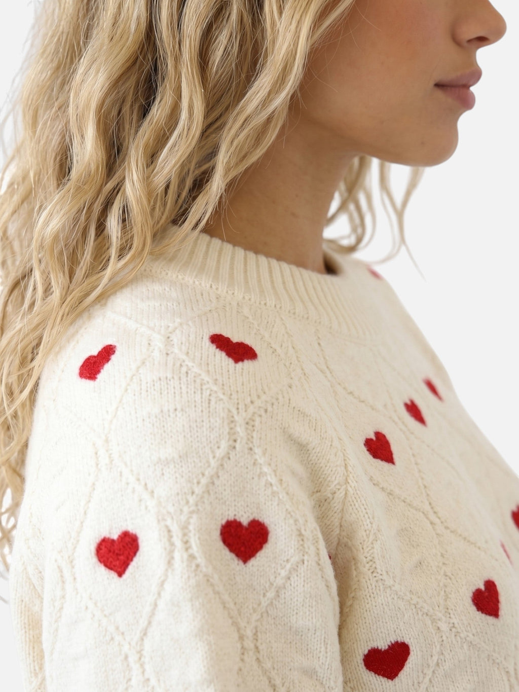 Heart Motif Women's Pullover | Classic Fit and Charming Design | S&W - 3 - Stylewhipped