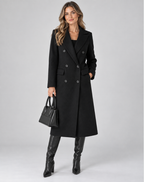 Double Breasted Coat Women's Tailored Fit with Elegant Buttons - 5 - Stylewhipped