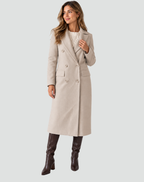 Double Breasted Coat Women's Tailored Fit with Elegant Buttons - 9 - Stylewhipped