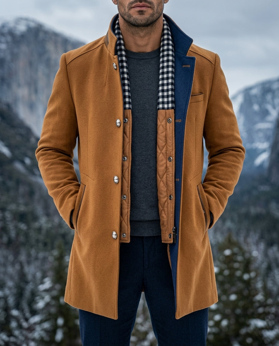 Men's Tailored Winter Coat with Stylish Detailing | S&W - 1 - Stylewhipped