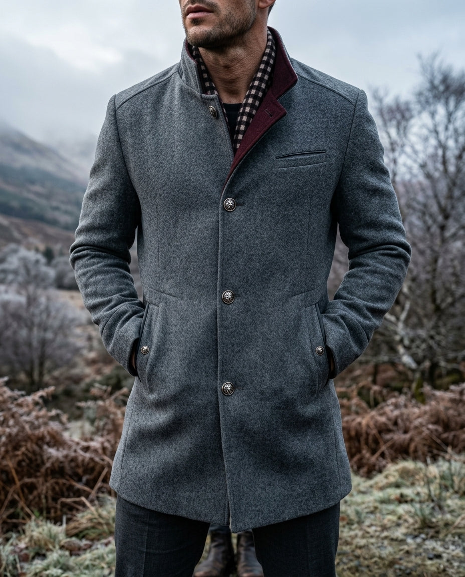 Men's Tailored Winter Coat with Stylish Detailing | S&W - 2 - Stylewhipped