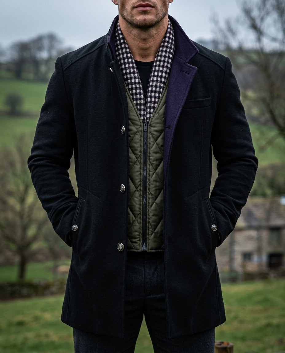 Men's Tailored Winter Coat with Stylish Detailing | S&W - 4 - Stylewhipped
