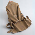 Belted Trench Coat Women's Tailored Design with Statement Buttons | S&W - 3 - Stylewhipped