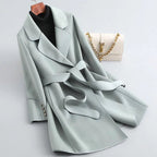 Belted Trench Coat Women's Tailored Design with Statement Buttons | S&W - 4 - Stylewhipped