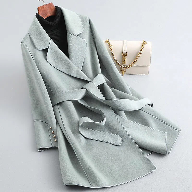 Belted Trench Coat Women's Tailored Design with Statement Buttons | S&W - 4 - Stylewhipped