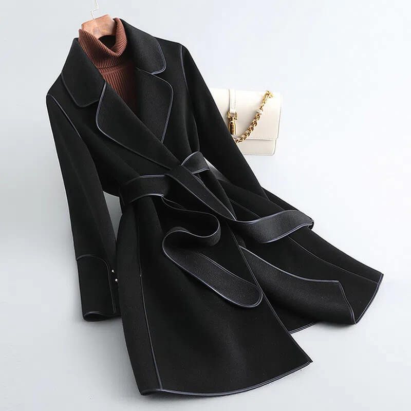 Belted Trench Coat Women's Tailored Design with Statement Buttons | S&W - 5 - Stylewhipped