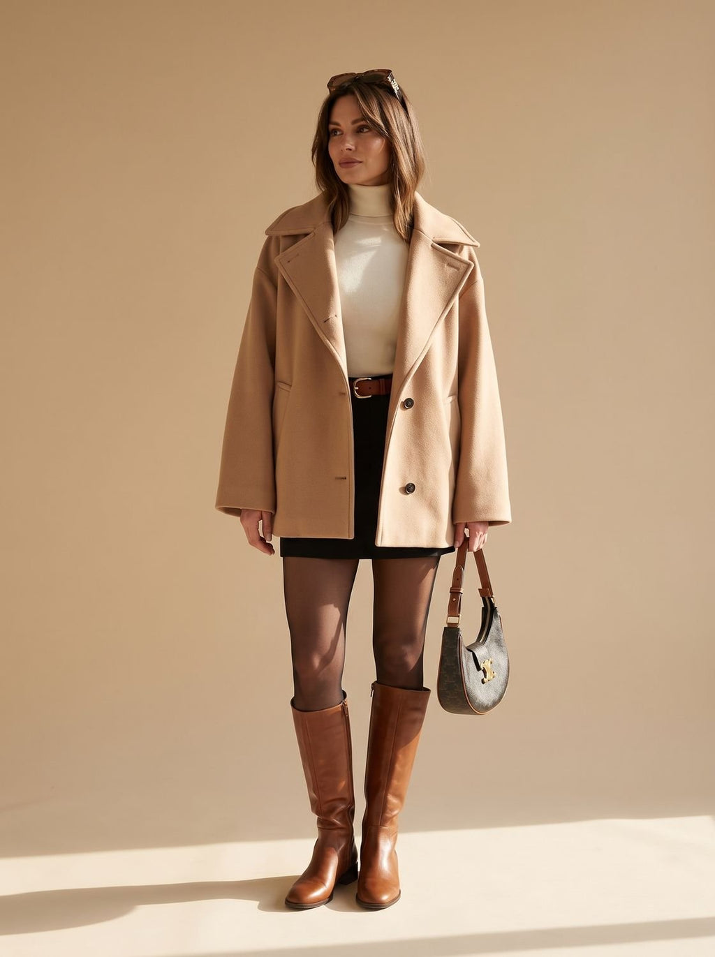 Oversized Women's Coat with Chic Double-Breasted Design - 1 - Stylewhipped