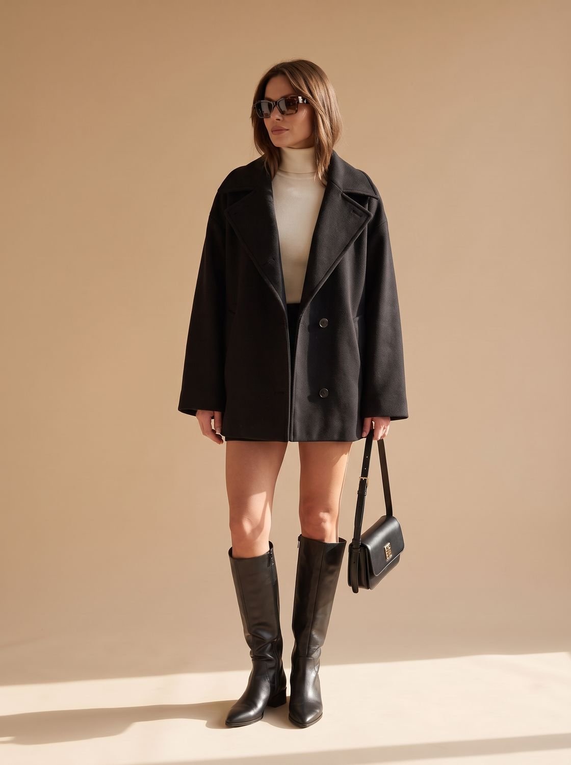 Oversized Women's Coat with Chic Double-Breasted Design - 2 - Stylewhipped