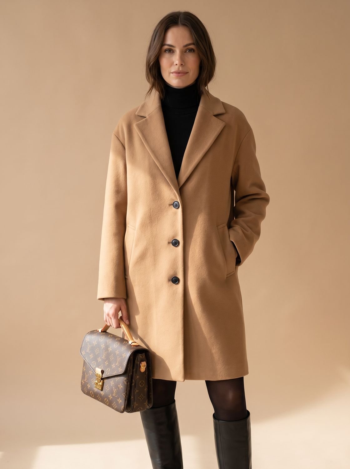 Oversized Women's Coat with Chic Double-Breasted Design - 4 - Stylewhipped