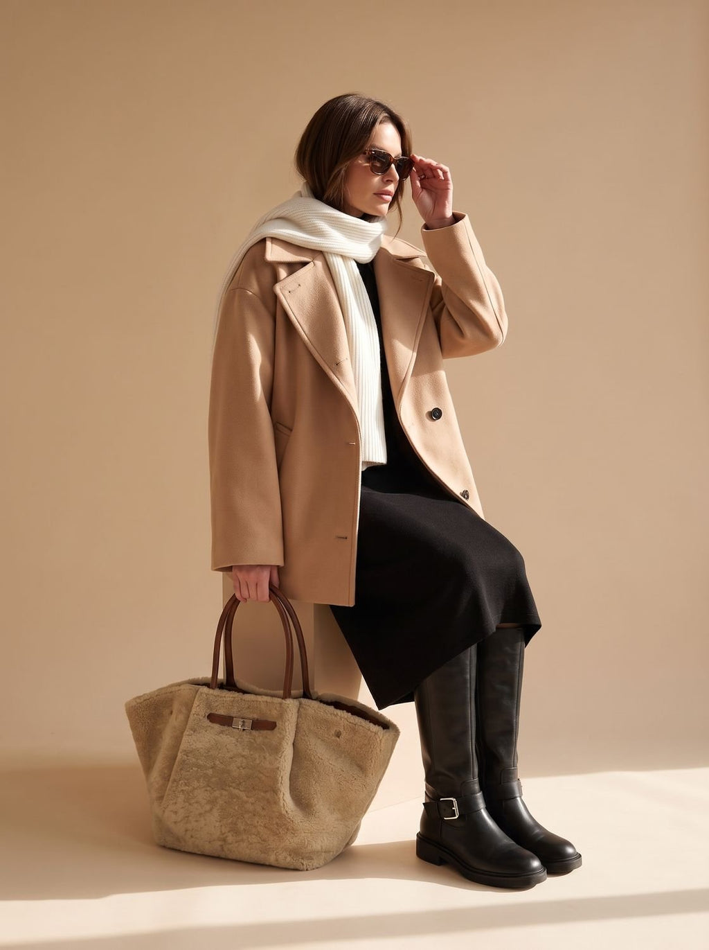 Oversized Women's Coat with Chic Double-Breasted Design - 9 - Stylewhipped