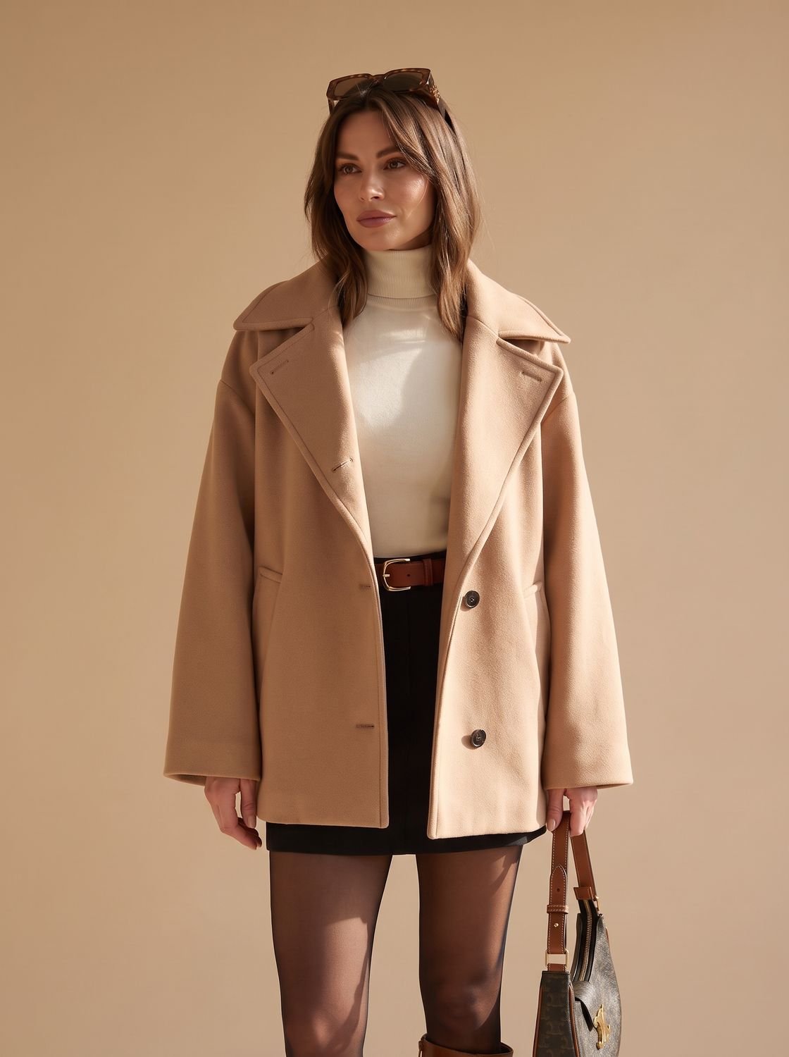 Oversized Women's Coat with Chic Double-Breasted Design - 11 - Stylewhipped