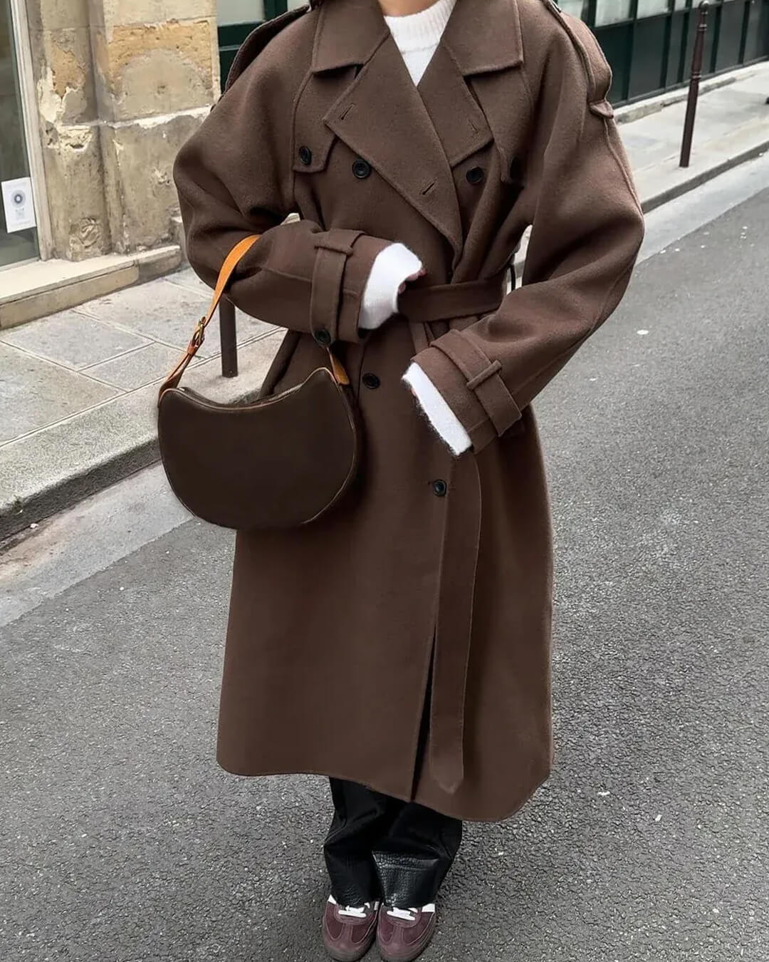 Trench Coat Women's Oversized Fit with Belted Waist - 1 - Stylewhipped