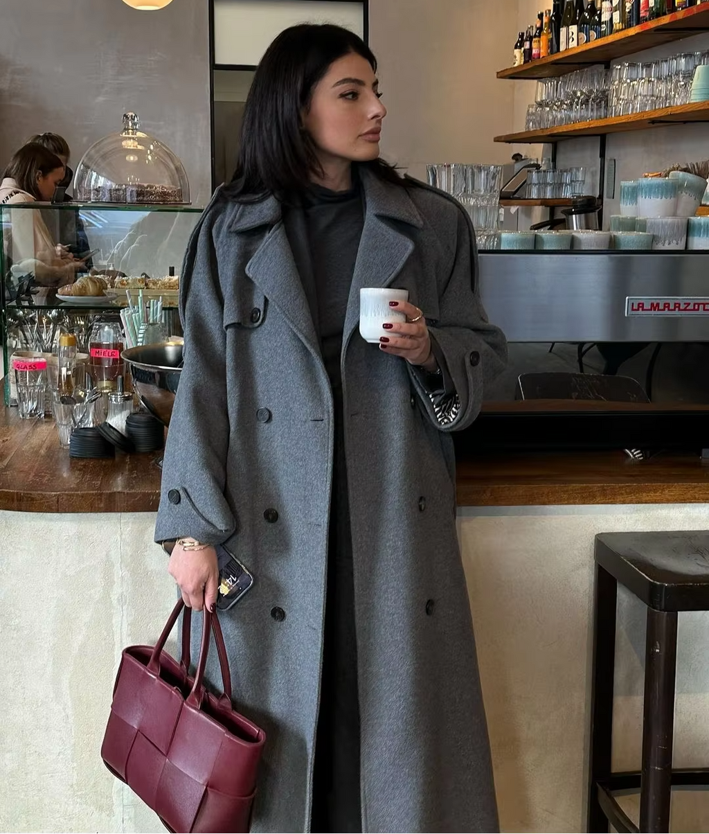 Trench Coat Women's Oversized Fit with Belted Waist - 11 - Stylewhipped