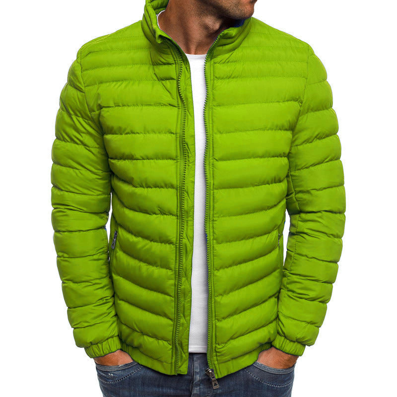 Men's Padded Jacket - Slim Fit - High Collar - Ideal for Layering - 1 - Stylewhipped