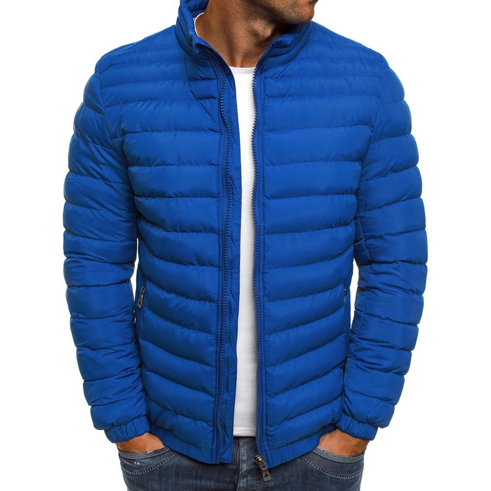 Men's Padded Jacket - Slim Fit - High Collar - Ideal for Layering - 8 - Stylewhipped