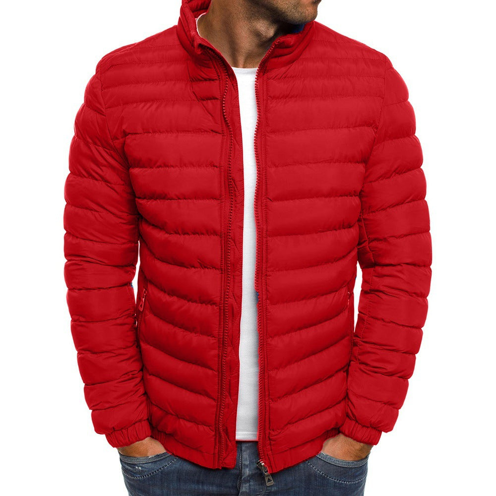 Men's Padded Jacket - Slim Fit - High Collar - Ideal for Layering - 12 - Stylewhipped