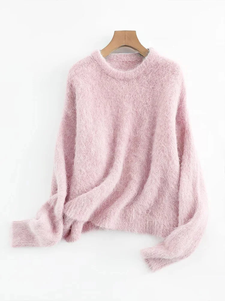 Casual Women's Pullover with Round Neckline and Relaxed Fit - 4 - Stylewhipped