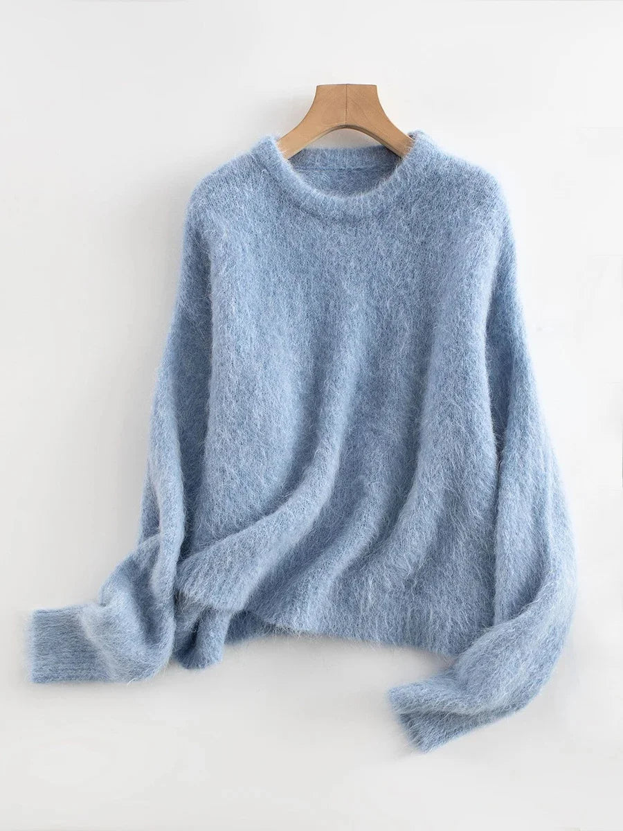 Casual Women's Pullover with Round Neckline and Relaxed Fit - 5 - Stylewhipped