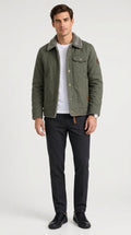 Men's Jacket with Classic Collar and Functional Pockets - 1 - Stylewhipped