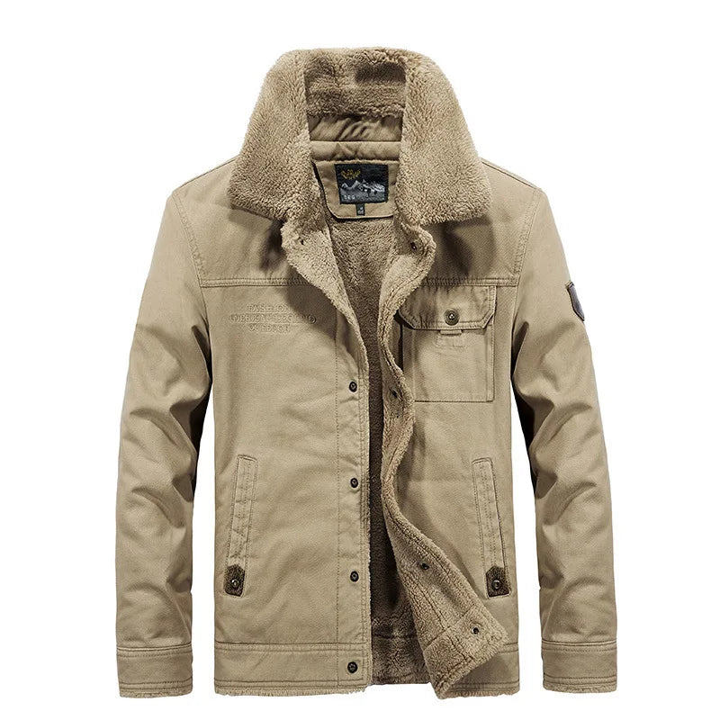 Men's Jacket with Classic Collar and Functional Pockets - 9 - Stylewhipped