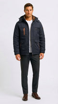 Men's Jacket with Versatile Hood and Functional Pockets - 1 - Stylewhipped