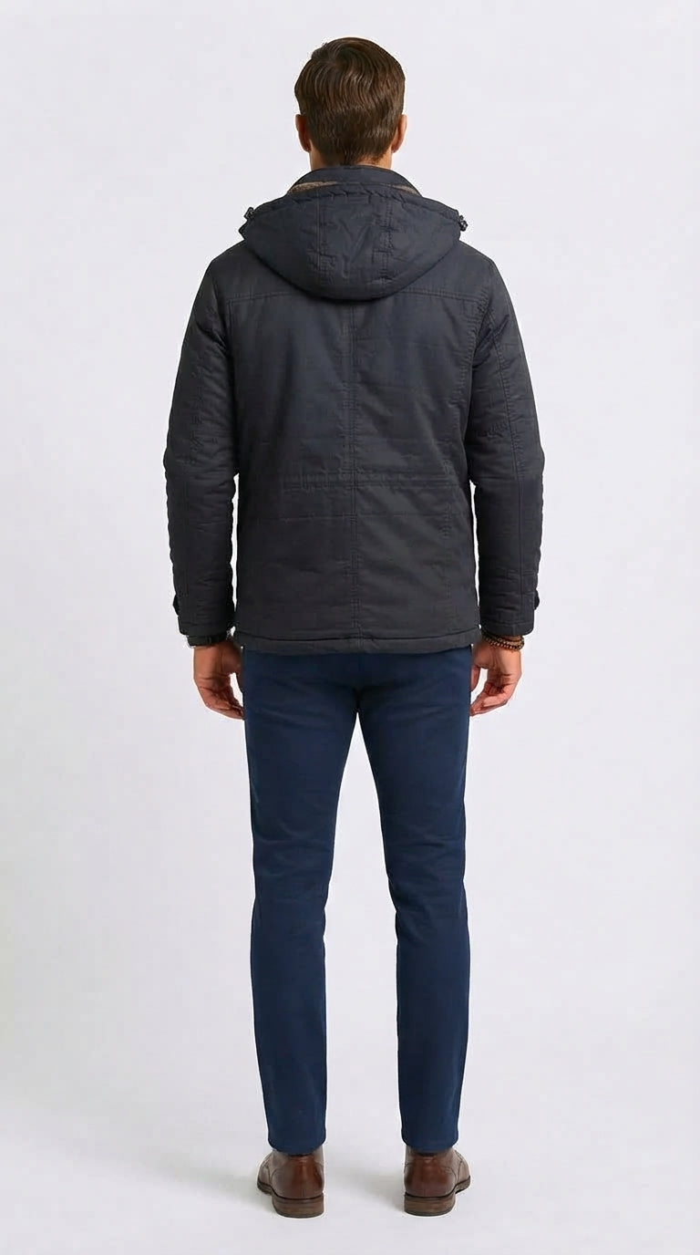 Men's Jacket with Versatile Hood and Functional Pockets - 3 - Stylewhipped