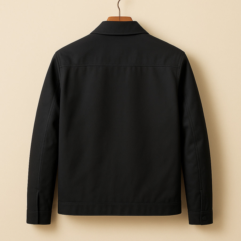 Men's Zip-Up Jacket with Tailored Collar and Relaxed Fit - 10 - Stylewhipped