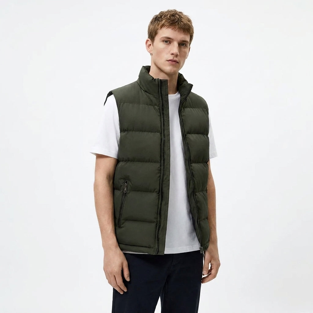Men's Gilet Vest - Casual Fit with Elevated Collar - 3 - Stylewhipped