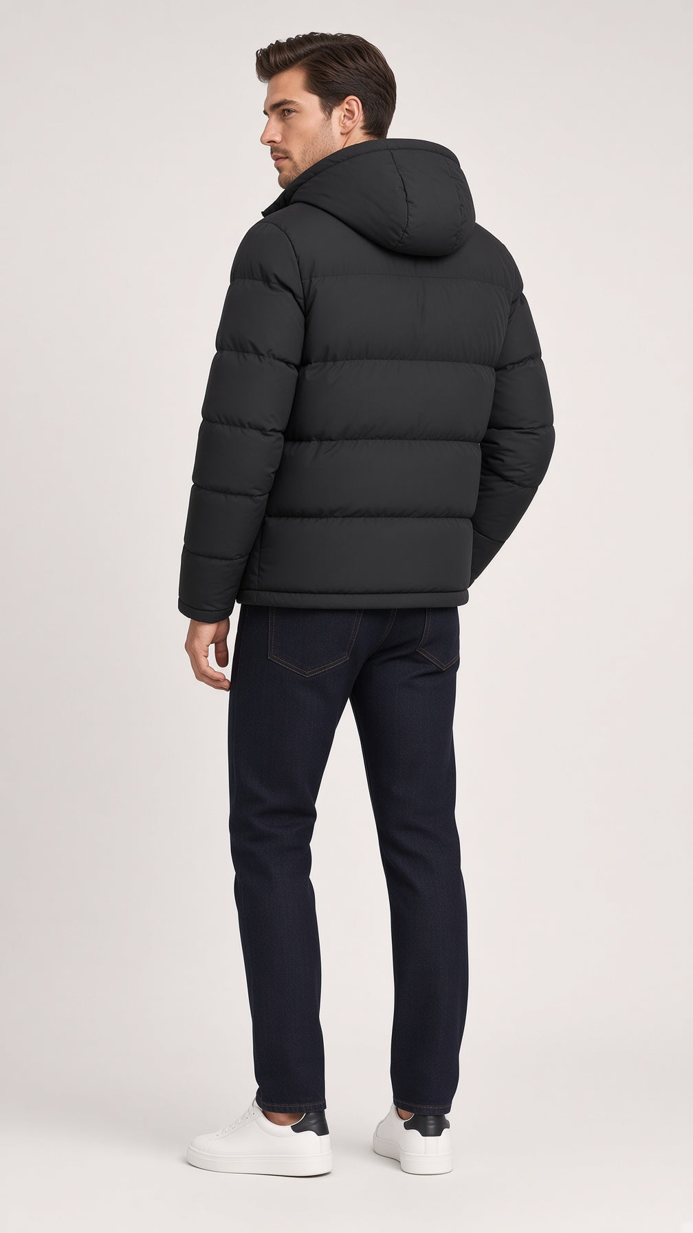 Men's Winter Jacket with Hood and Padded Design - 3 - Stylewhipped