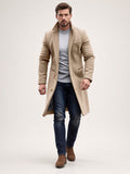 Men's Long Coat with Tailored Fit and Stylish Design - 1 - Stylewhipped
