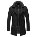 Men's Stylish Winter Coat with High Collar and Functional Pockets - 5 - Stylewhipped