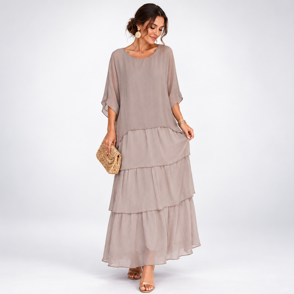 Maxi Dress for Women with Tiered Design and Flattering Silhouette - 1 - Stylewhipped