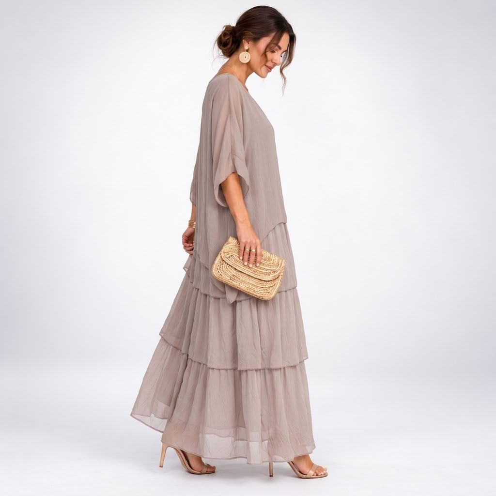 Maxi Dress for Women with Tiered Design and Flattering Silhouette - 3 - Stylewhipped