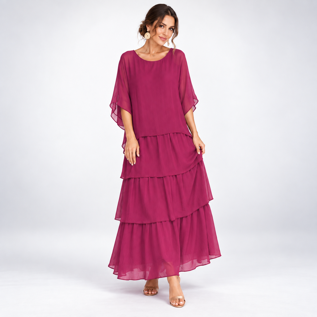 Maxi Dress for Women with Tiered Design and Flattering Silhouette - 6 - Stylewhipped