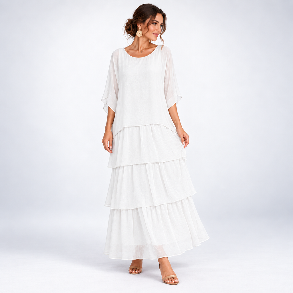 Maxi Dress for Women with Tiered Design and Flattering Silhouette - 9 - Stylewhipped