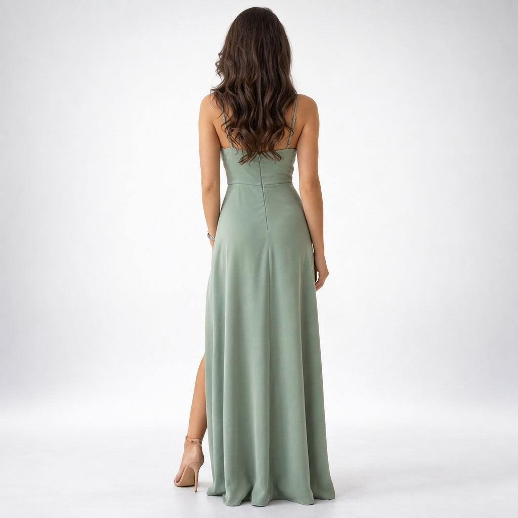 Maxi Dress for Women with V-Neck and Side Slit - 2 - Stylewhipped