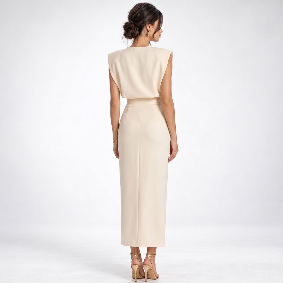 Maxi Dress for Women with Elegant Cut and Side Slit - 2 - Stylewhipped