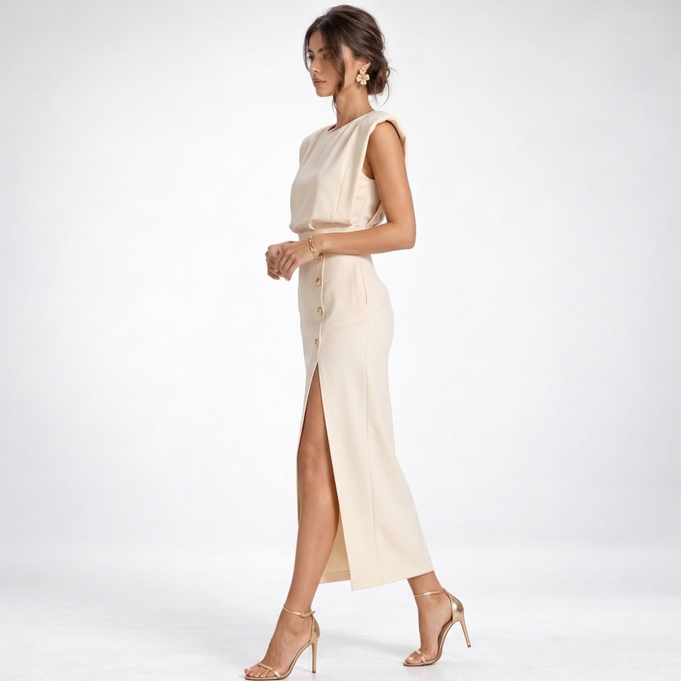 Maxi Dress for Women with Elegant Cut and Side Slit - 3 - Stylewhipped