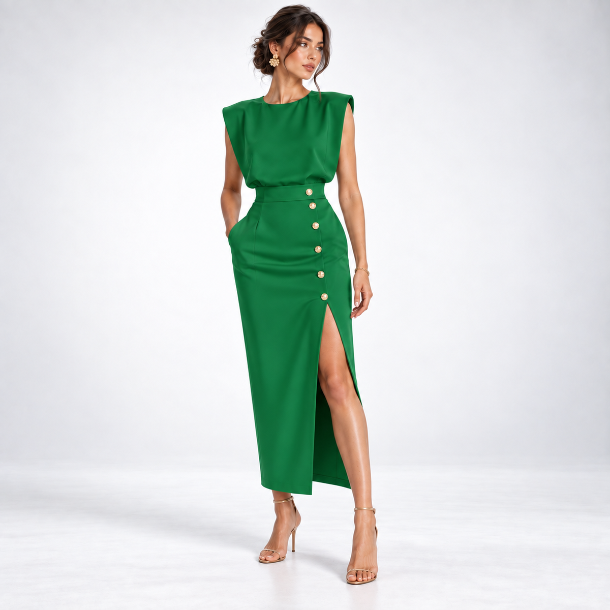 Maxi Dress for Women with Elegant Cut and Side Slit - 7 - Stylewhipped