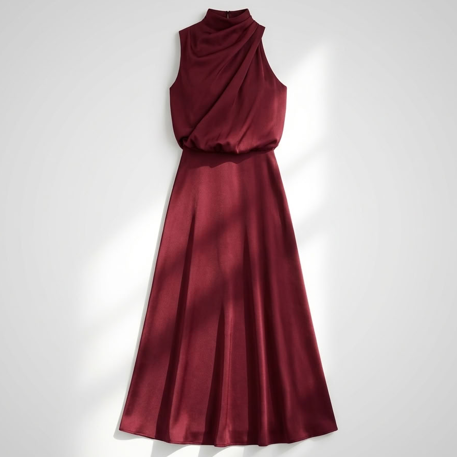 Maxi Dress for Women with Halter Neckline and Flattering Fit - 4 - Stylewhipped