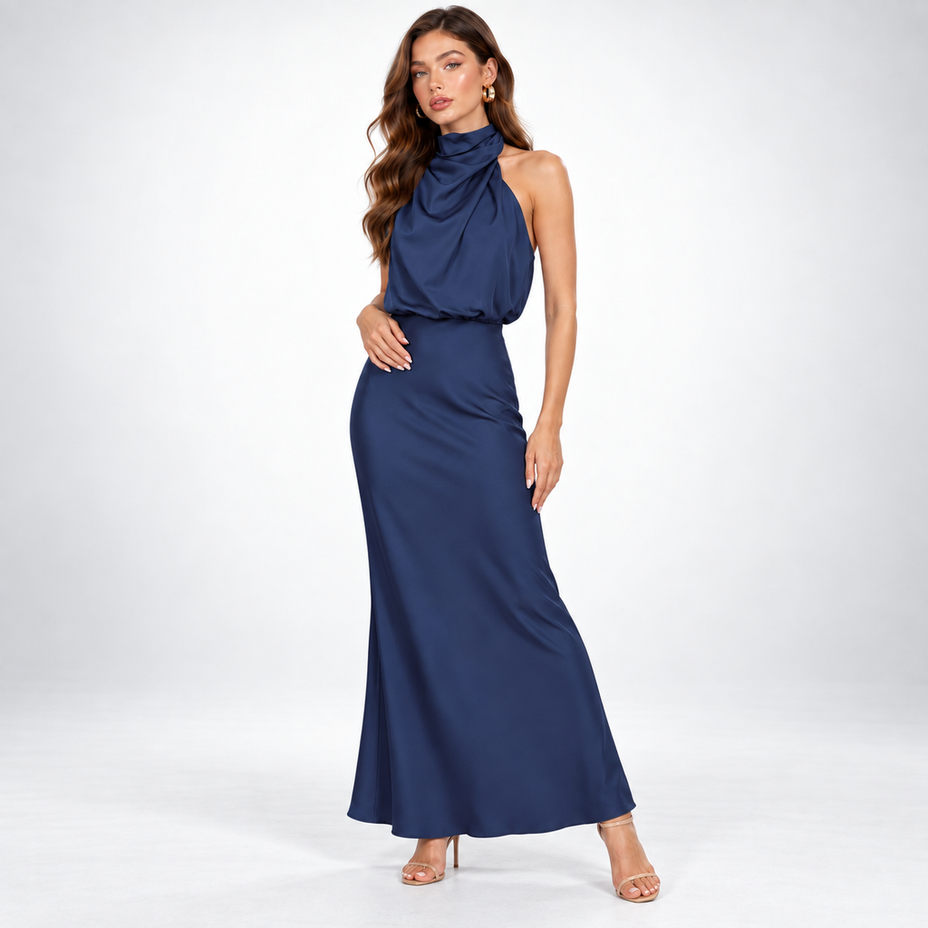 Maxi Dress for Women with Halter Neckline and Flattering Fit - 7 - Stylewhipped
